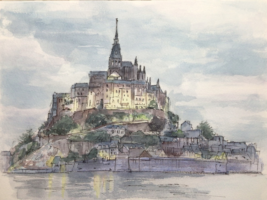 architecture, atelier_bono, castle, clouds, cloudy_sky, commentary_request, european_architecture, france