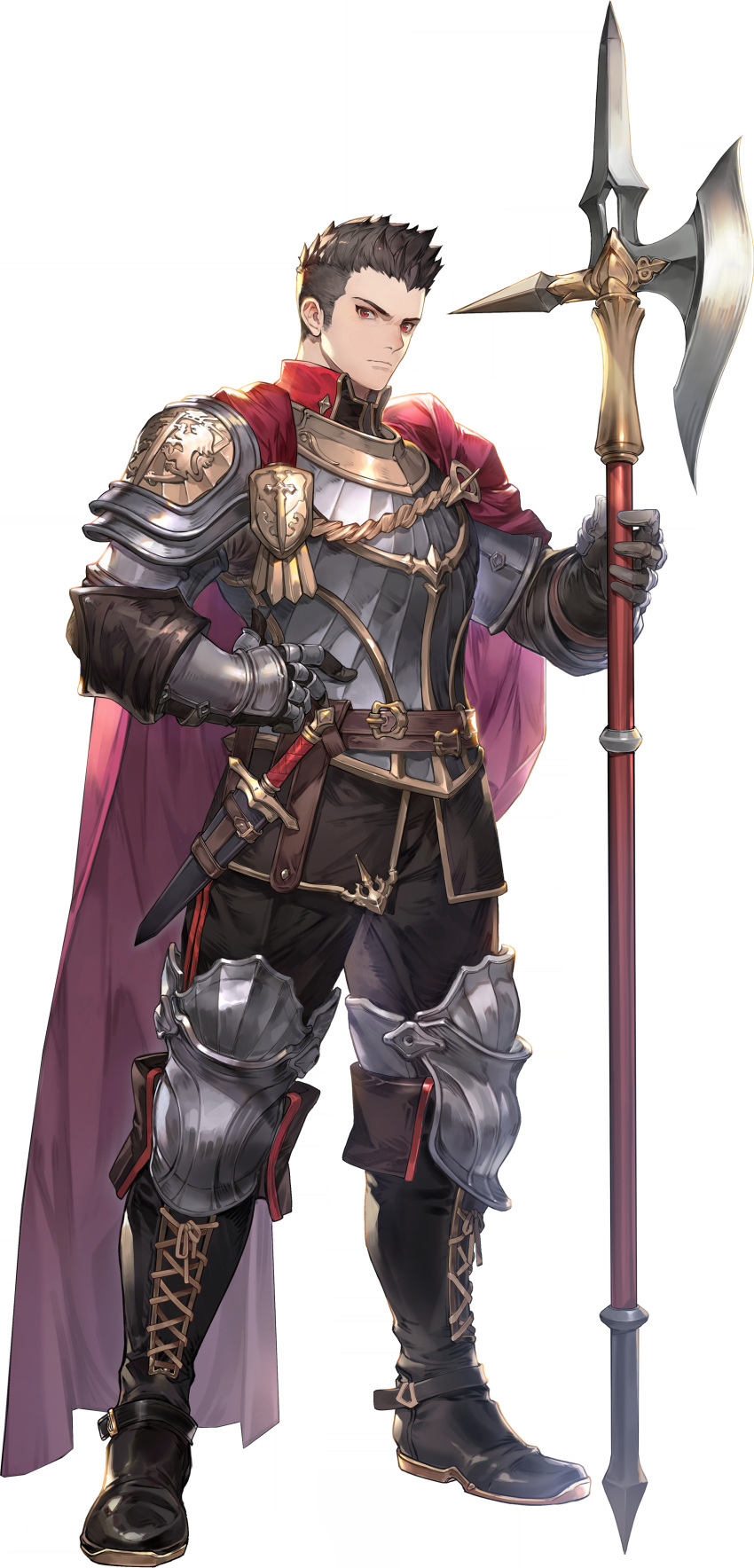 1boy, absurdres, aiguillette, armor, belt, black_boots, black_hair, boots