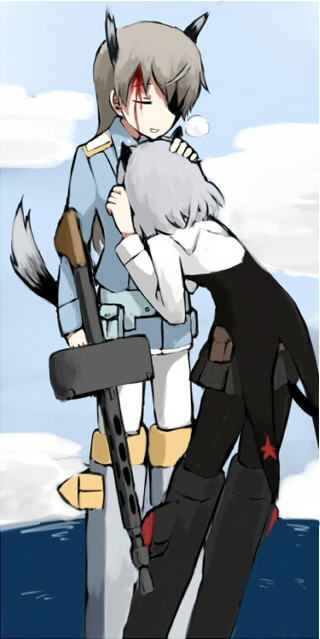animal_ears, black_legwear, blood, brown_hair, cat_ears, chikiso, closed_eyes, cloud