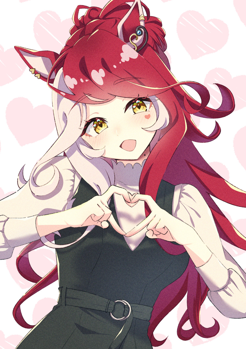 1girl, absurdres, animal_ears, blush, breasts, casual, commentary_request, hair_between_eyes