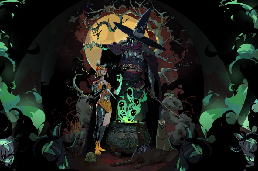 hades_(series), hades_2, hecate_(hades), highres, jen_zee, melinoe_(hades), official_art