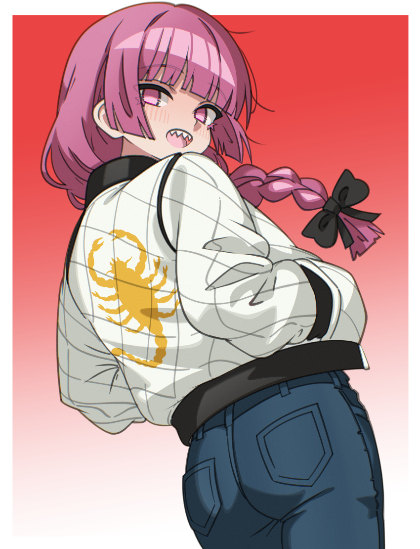 absurdres, bocchi_the_rock!, denim, drive_(movie), ghuler, highres, hiroi_kikuri, jacket