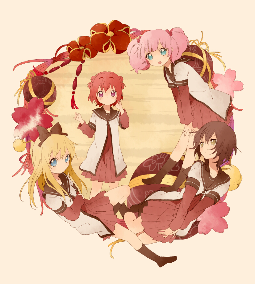 akaza_akari, funami_yui, multiple_girls, namori, tashinou_kyouko, toshinou_kyouko, twintails, yoshikawa_chinatsu