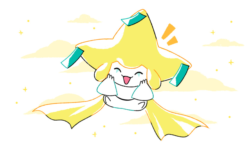 ^_^, closed_eyes, clouds, commentary, commission, dots, english_commentary, full_body