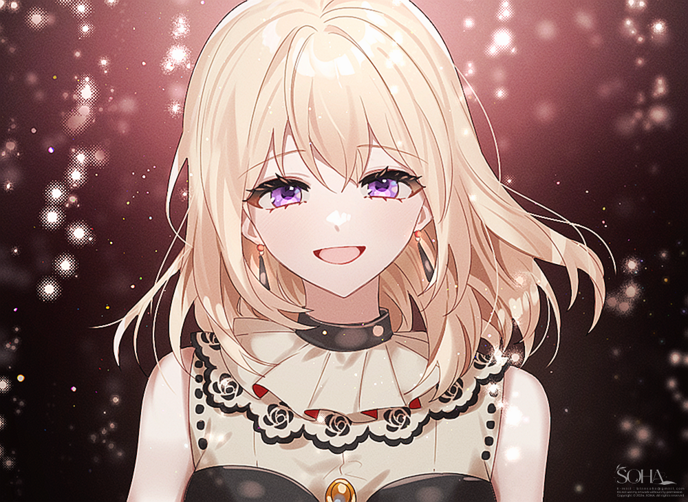 1girl, bang_dream!, bang_dream!_it's_mygo!!!!!, blonde_hair, blush, commentary, doloris_(bang_dream!), earrings
