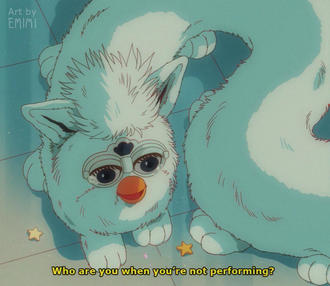 1990s_(style), animal, animal_focus, artist_name, beak, creature, crying, emimi