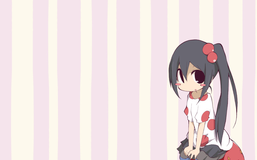black_hair, brown_eyes, k-on!, long_hair, nakano_azusa, peekun
