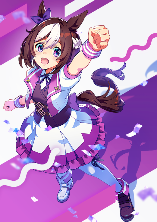 1girl, :d, animal_ears, arm_up, asymmetrical_footwear, blue_bow, bow, braid