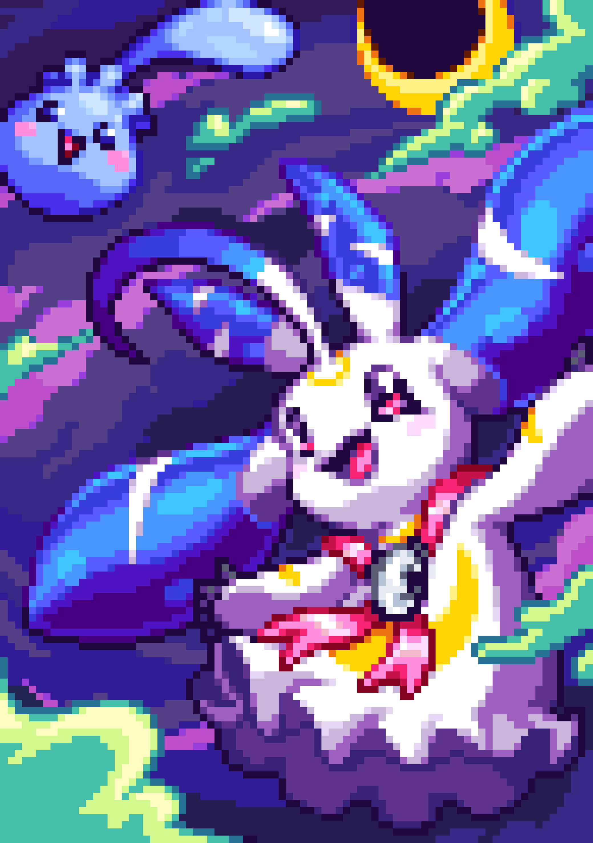 absurdres, crescent_moon, digimon, digimon_(creature), evolutionary_line, full_body, highres, jewelry
