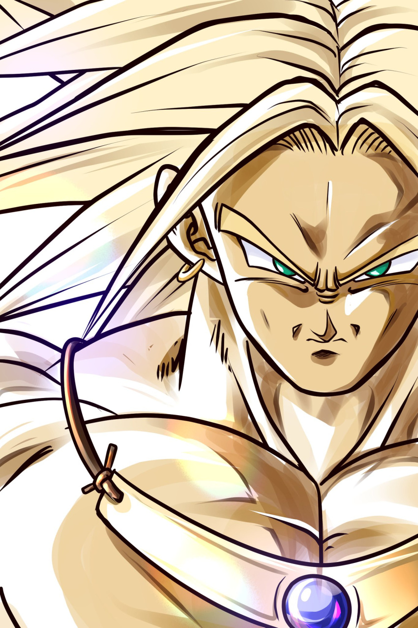 1boy, blonde_hair, broly_(dragon_ball_z), dragon_ball, dragon_ball_z, green_eyes, highres, kanaetecho