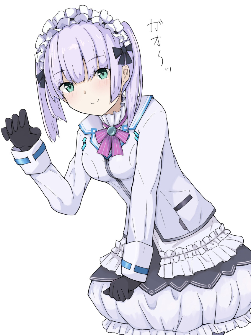 1girl, blunt_bangs, bow, frilled_hairband, frills, green_eyes, hairband, heaven_burns_red