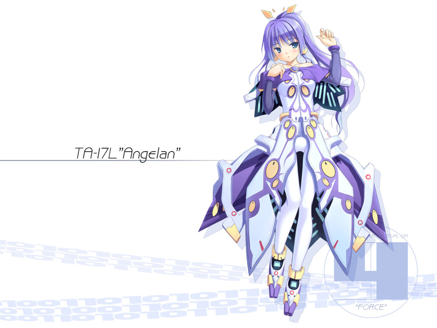 angelan, blue_eyes, long_hair, poco, purple_hair, virtual-on