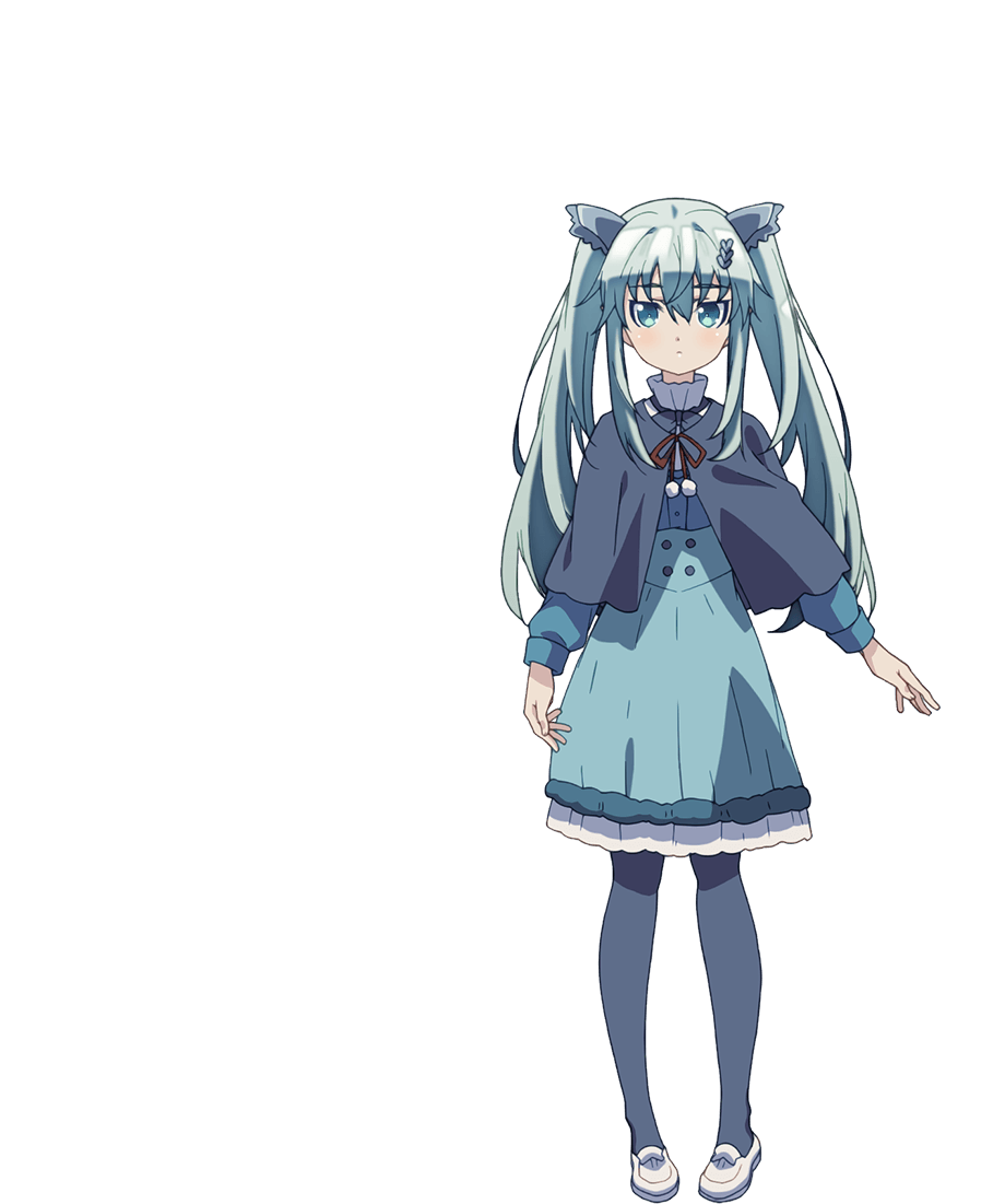 1girl, anime_coloring, black_capelet, blush, capelet, closed_mouth, death_march_kara_hajimaru_isekai_kyousoukyoku, full_body