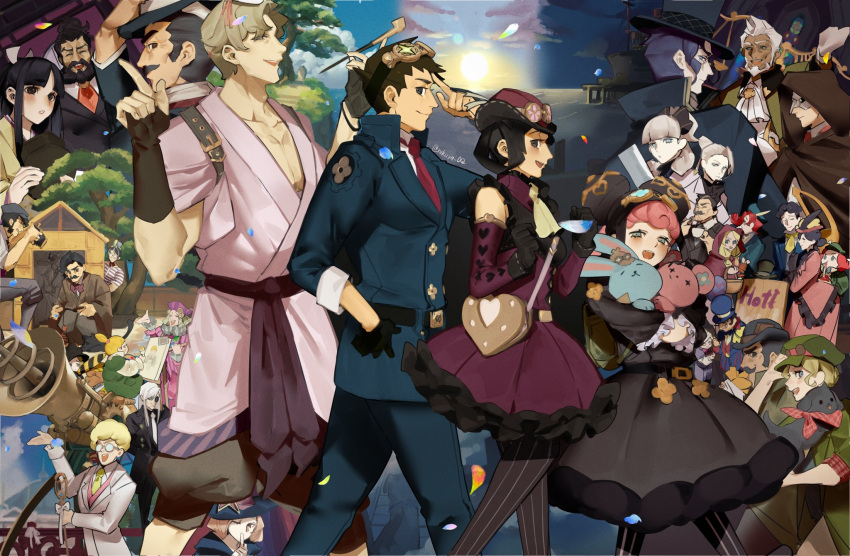 6+boys, 6+girls, ace_attorney, albert_harebrayne, animal, barok_van_zieks, barry_caidin, basket