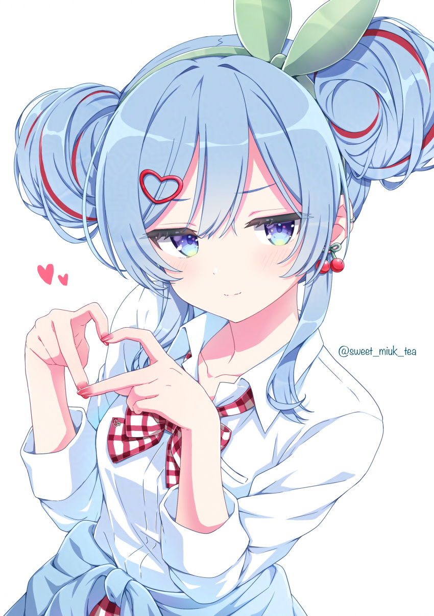 1girl, absurdres, anime_coloring, blue_eyes, blue_hair, blue_jacket, bow, bow_hairband