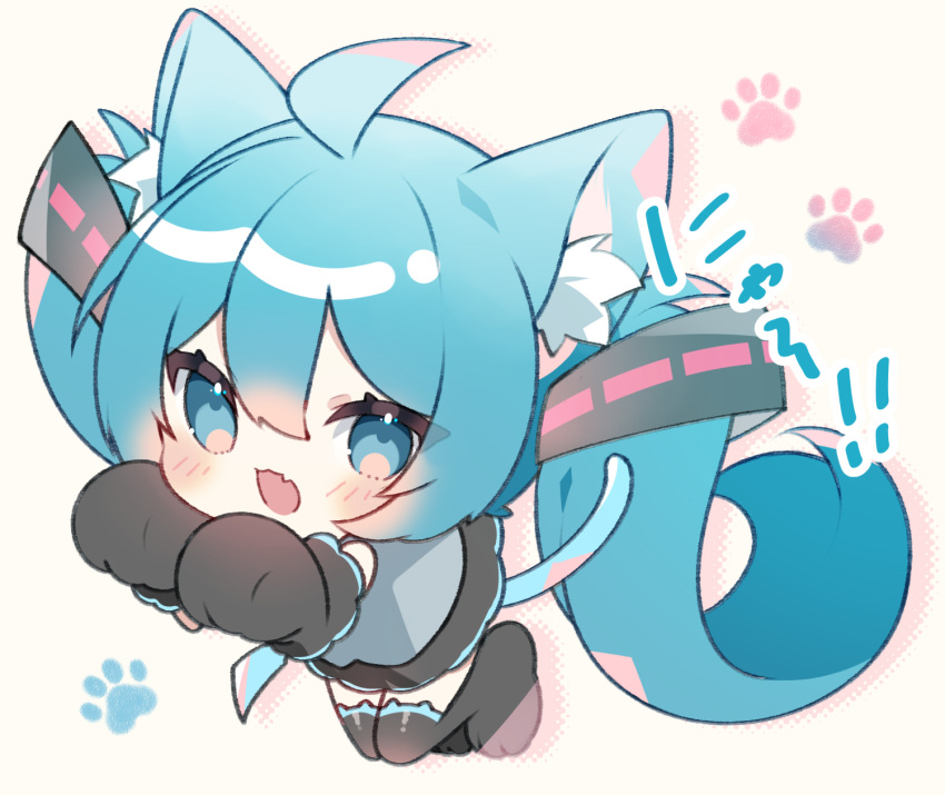 1girl, ahoge, animal_ear_fluff, animal_ears, bare_shoulders, black_boots, black_skirt, black_sleeves