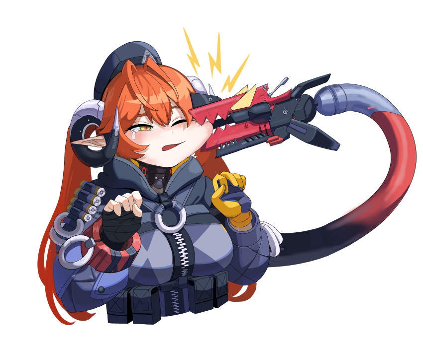 1girl, absurdres, biting, biting_another's_head, breasts, cheek_squash, dragon_girl, dragon_horns