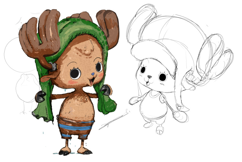 absurdres, animal_ears, antlers, blush, brown_fur, dated_commentary, deer_ears, eyelashes
