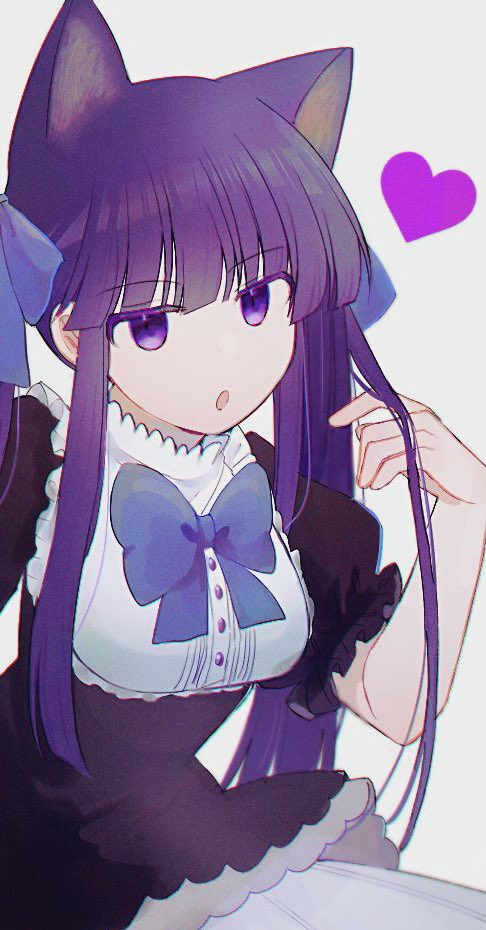 1girl, alternate_hairstyle, animal_ears, bakara_(19083210), black_dress, blue_bow, blue_bowtie, blue_ribbon
