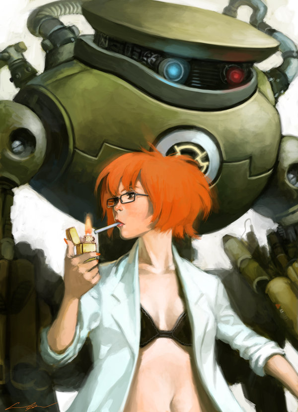 bra, cigarette, copyright_request, cuson, fingernails, glasses, lighter, lingerie