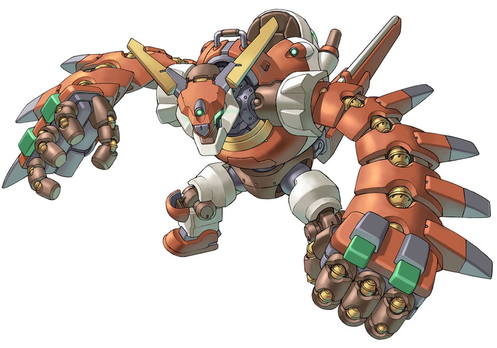 dahak-azi03, full_body, little_tail_bronx, looking_at_viewer, mecha, mecha_focus, no_humans, official_art