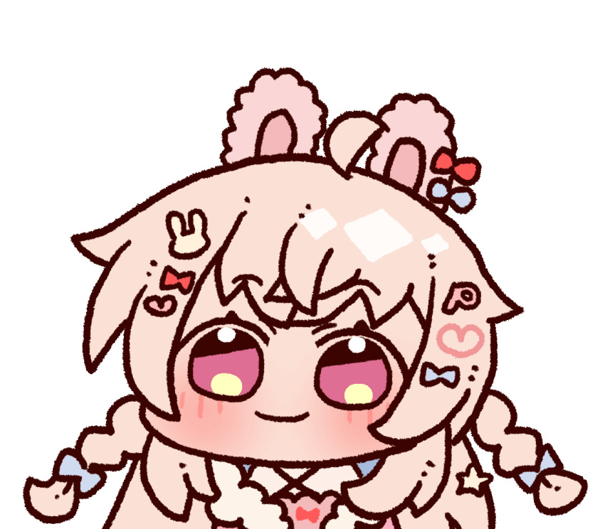1girl, :o, animal_ears, animated, animated_gif, bow, braid, chibi, commission, ear_bow, engawa_(engawa110), hair_ornament, long_hair, looking_at_viewer, looping_animation, phase_connect, pink_eyes, pink_hair, pipkin_pippa, pipkin_pippa_(1st_costume), rabbit_ears, rabbit_girl, rabbit_hair_ornament, rabbit_ornament, smile, solo, third-party_source, transparent_background, upper_body, virtual_youtuber