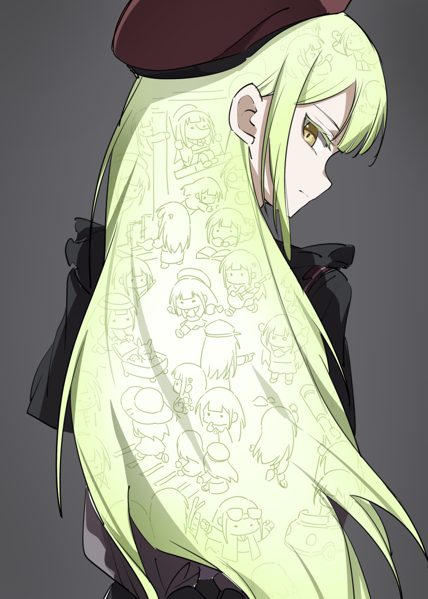 1girl, absurdres, bang_dream!, bang_dream!_it's_mygo!!!!!, beret, black_capelet, capelet, commentary