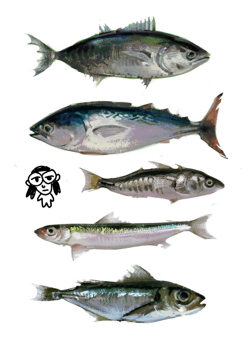 absurdres, animal_focus, artist_self-insert, atlantic_mackerel, chibi, chibi_inset, fish, highres