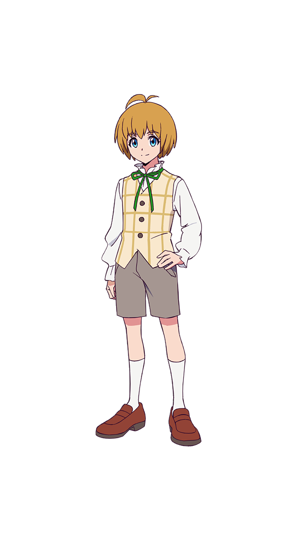 1boy, antenna_hair, blonde_hair, blue_eyes, child, digimon, digimon_beatbreak, full_body