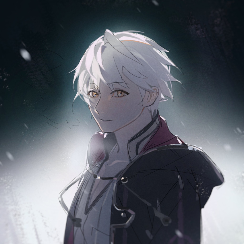 1boy, black_robe, brown_eyes, fire_emblem, fire_emblem_awakening, grey_shirt, highres, hood