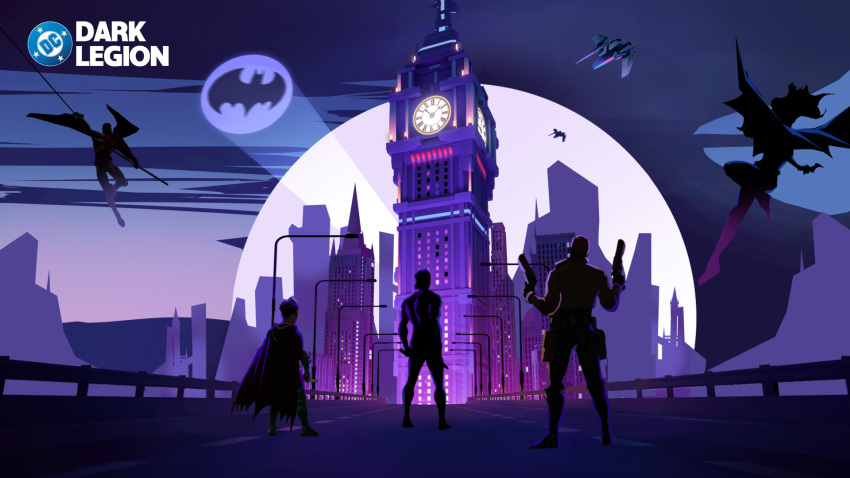 barbara_gordon, bat_signal, batgirl, batman_(series), batman_symbol, black_bodysuit, black_gloves, black_hair