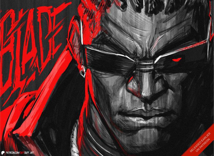1boy, blade_(marvel), blade_(series), daffduff, dark_skin, earrings, highres, jewelry