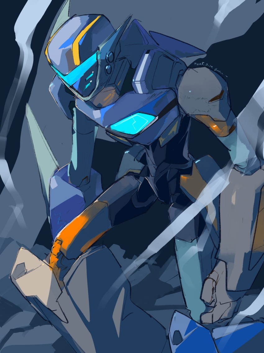 1boy, aerialbot, assault_visor, blue_visor, highres, humanoid_robot, jetstorm, machine