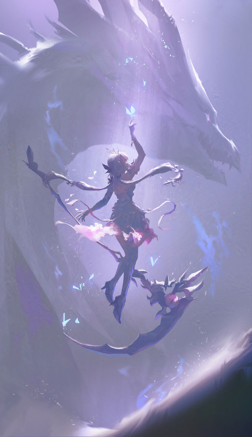 1girl, absurdres, adversarial_noise, arm_up, asymmetrical_gloves, blue_butterfly, bug, butterfly