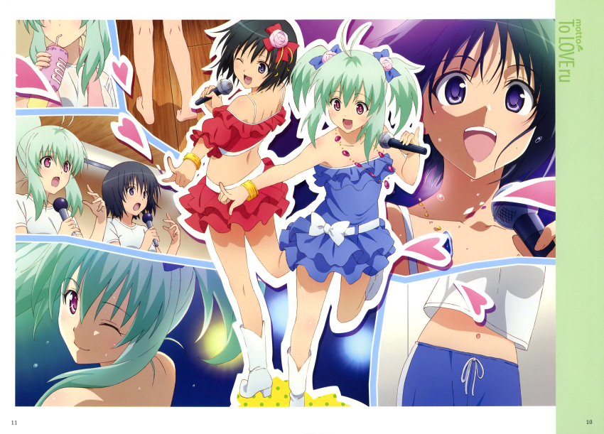 absurdres, antenna_hair, black_cat_(series), black_eyes, black_hair, boots, feet, green_hair