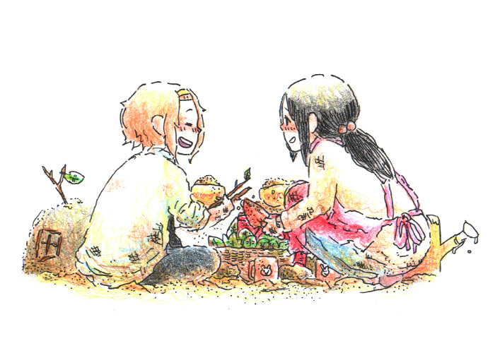 apron, black_hair, headband, k-on!, sagami_(aikodesyo), tainaka_ritsu