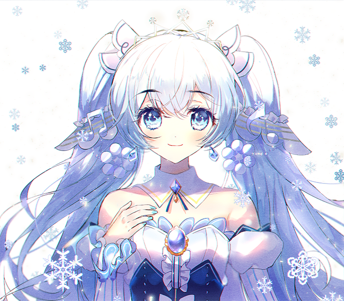 1girl, aqua_nails, berrypop, blue_eyes, blue_hair, closed_mouth, collarbone, detached_collar