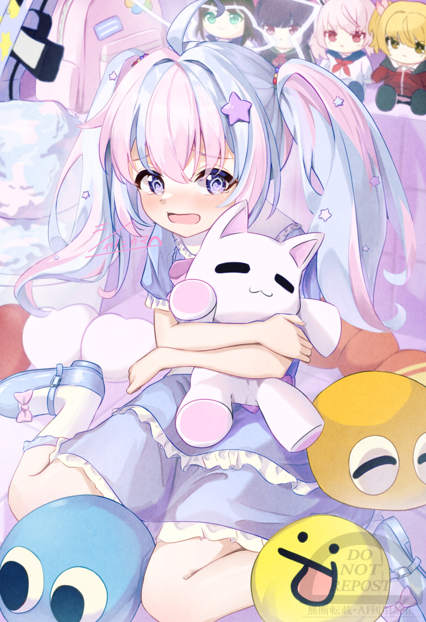 1girl, @_@, absurdres, after-school_sweets_club_(blue_archive), ahoge, airi_(blue_archive), alternate_costume, backpack