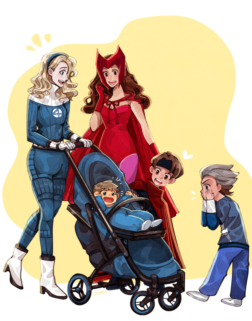 absurdres, animification, avengers_(series), blue_bodysuit, bodysuit, breasts, brown_hair, candel645