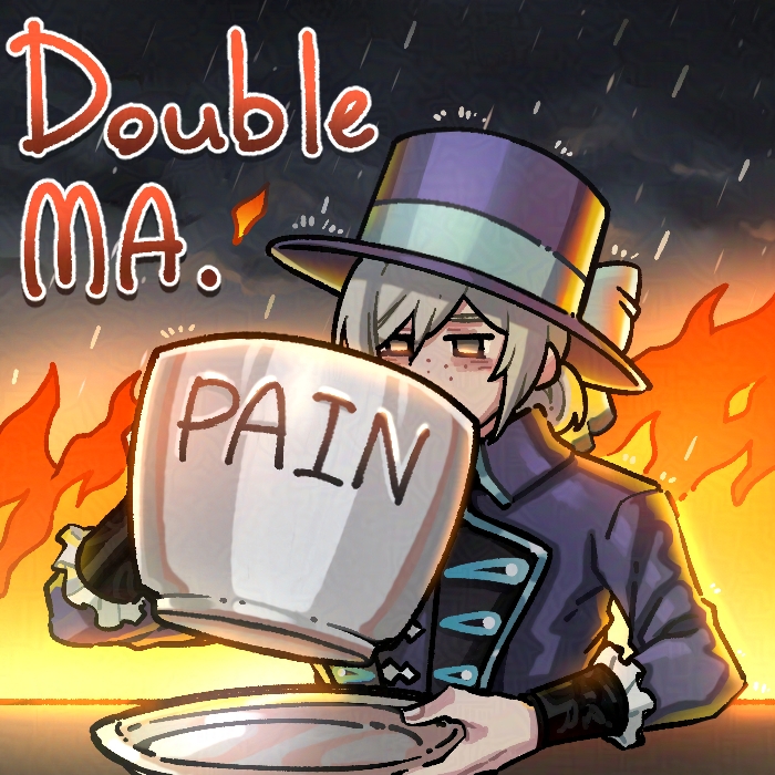1girl, adversarial_noise, black_coat, black_hat, blue_bow, boater_hat, bow, clouds