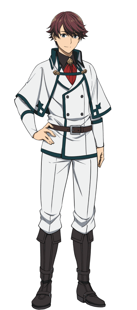 1boy, anime_coloring, ascot, belt, black_shirt, blue_eyes, boots, brown_belt