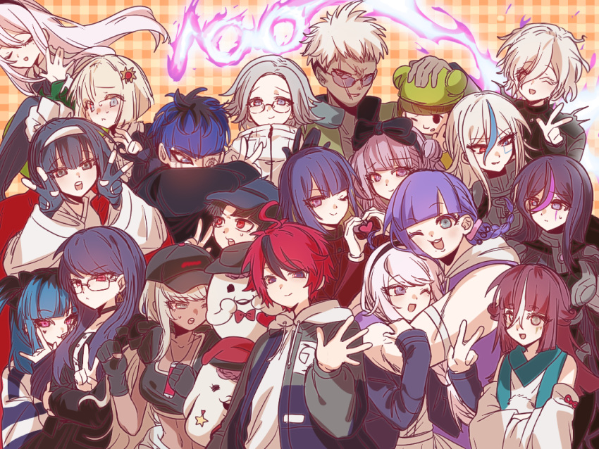 6+boys, 6+girls, ;), ;o, ^_^, ahoge, amemiya_darumi, aotsuki_eito