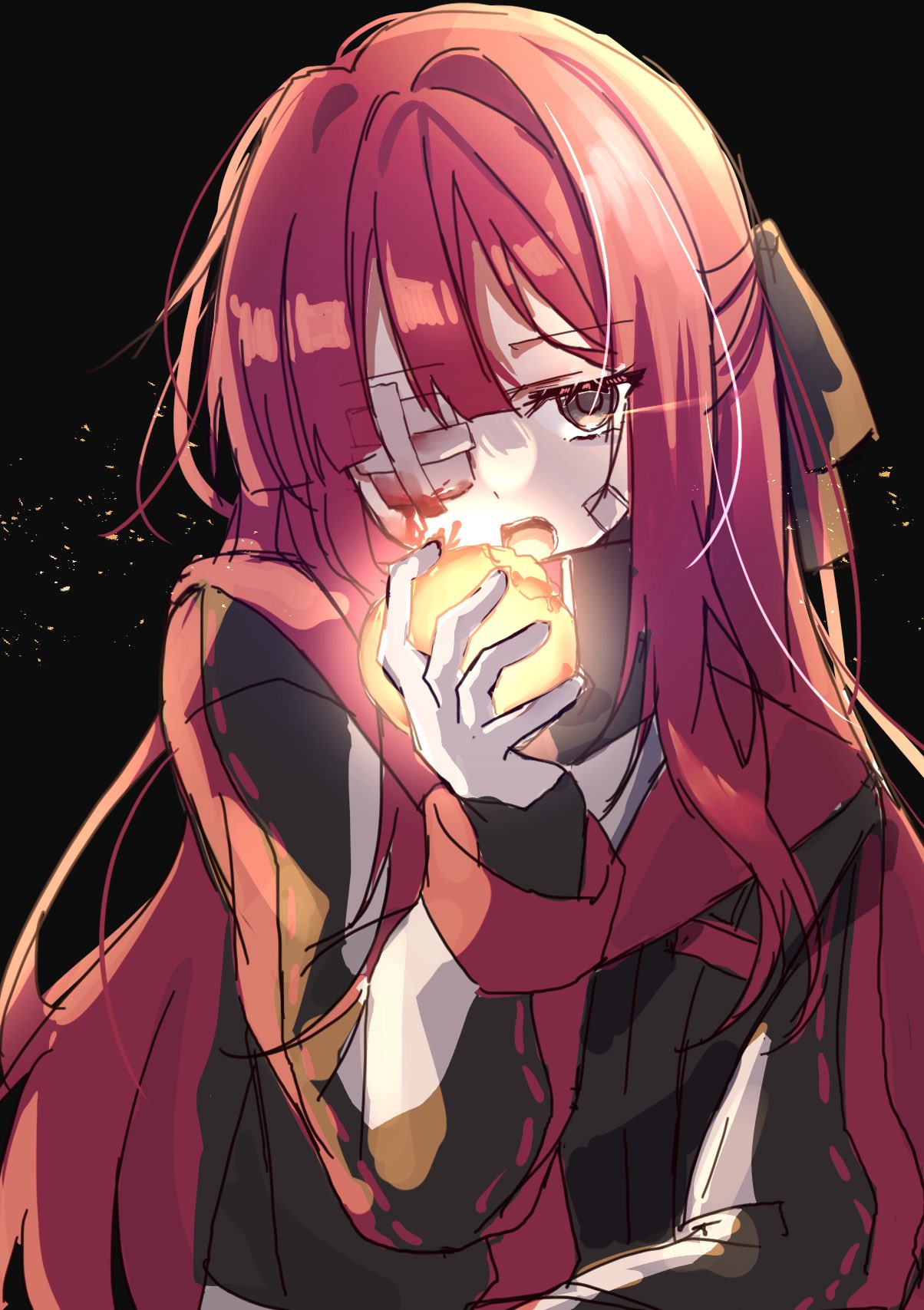 1girl, black_jacket, grey_eyes, hair_between_eyes, highres, jacket, kigurui_kkr, limbus_company