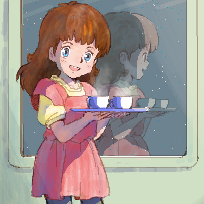 1girl, black_pantyhose, blue_eyes, brown_hair, child, clare_barbland, commentary, cowboy_shot