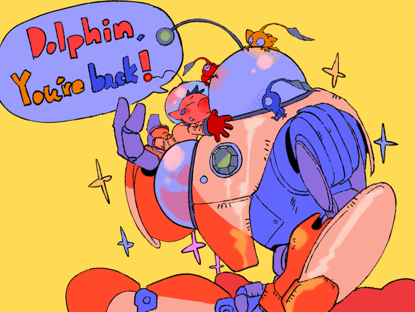 black_eyes, black_hair, blue_pikmin, blue_skin, colored_skin, creature_on_head, cross_scar, crying