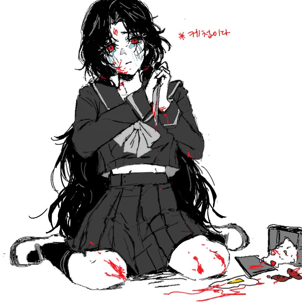 1girl, alternate_costume, alternate_hairstyle, bento, black_hair, black_serafuku, black_skirt, black_socks