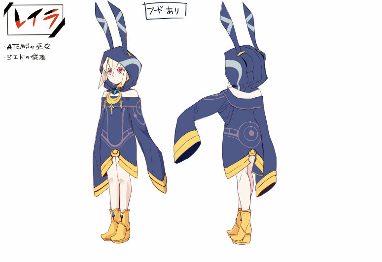 1girl, azure_striker_gunvolt, azure_striker_gunvolt_3, bare_shoulders, black_dress, black_hood, concept_art, dress