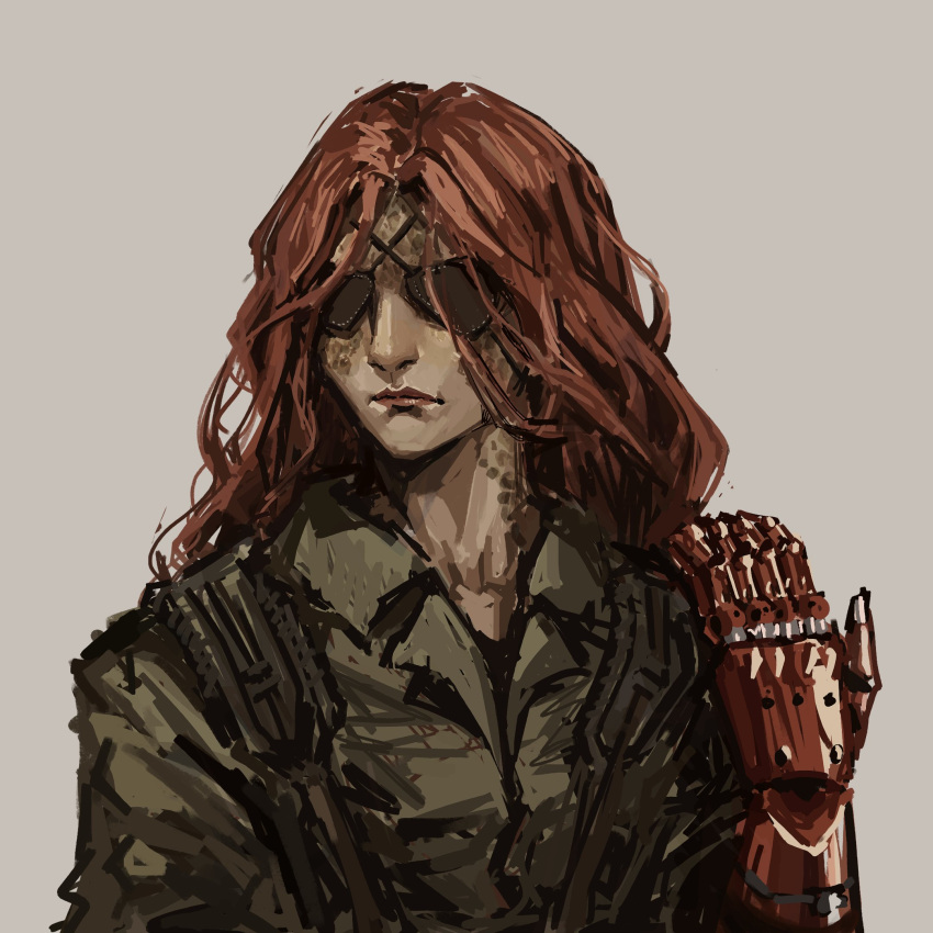 1girl, asianfissureman, closed_mouth, covered_eyes, elden_ring, eyepatch, highres, long_hair