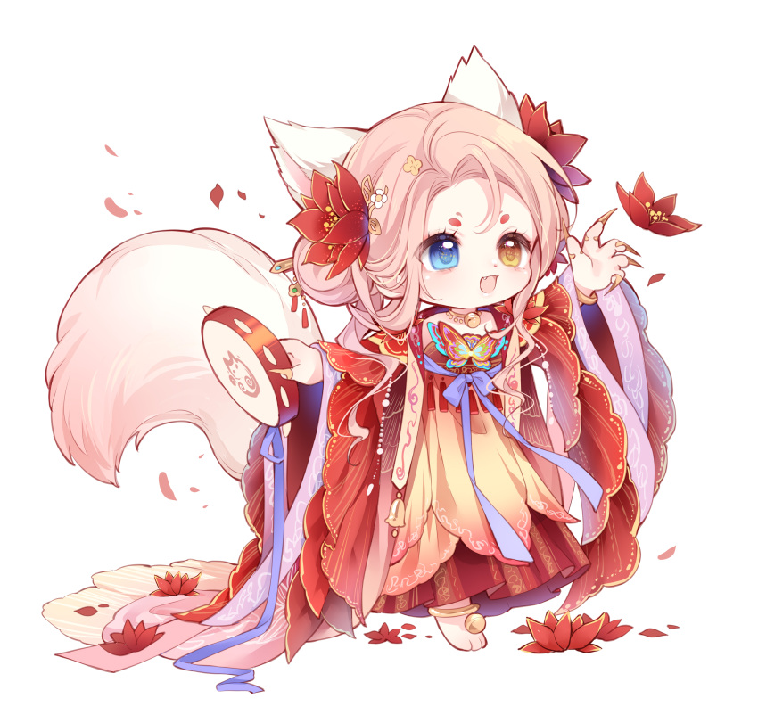 1girl, absurdres, animal_ears, animal_feet, ankle_bell, barefoot, bell, blue_eyes