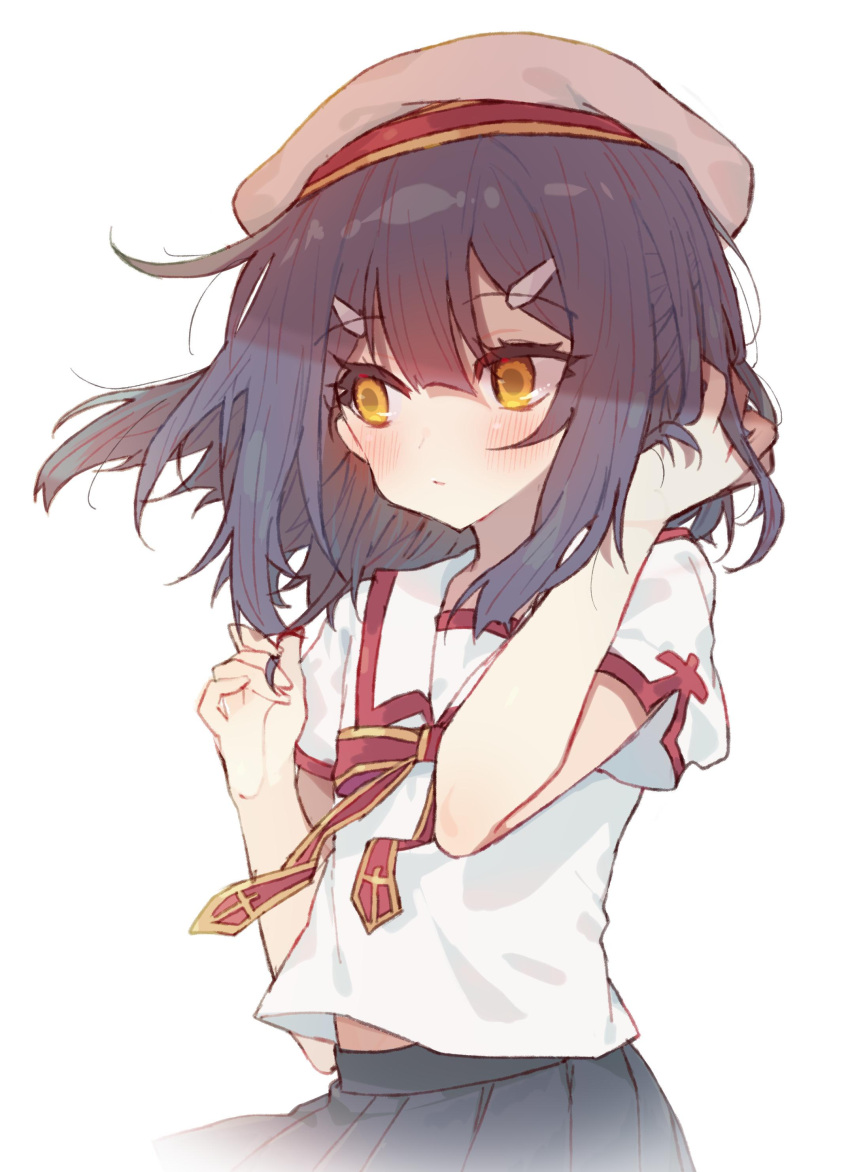 1girl, absurdres, black_hair, bow, expressionless, fate/kaleid_liner_prisma_illya, fate_(series), hand_in_own_hair